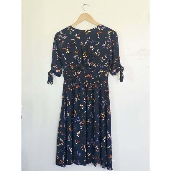 By Together Floral Midi Dress Womens Smalk V Neck Cottagecore Prairie Modest - Picture 5 of 7